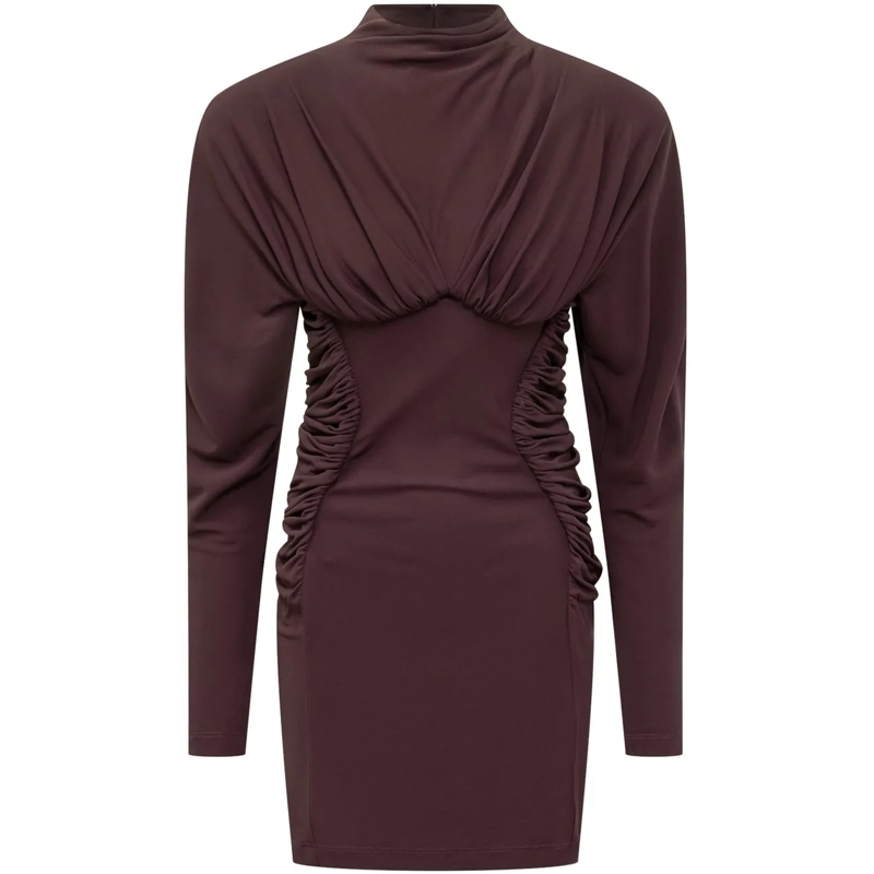 Stella McCartney Mini-robe Abito Stella McCartney Drappeggiato a Maniche Lung braun