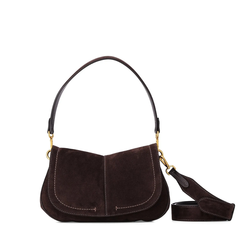 Gianni Chiarini Sac à bandoulière Tasche Helena aus Veloursleder braun