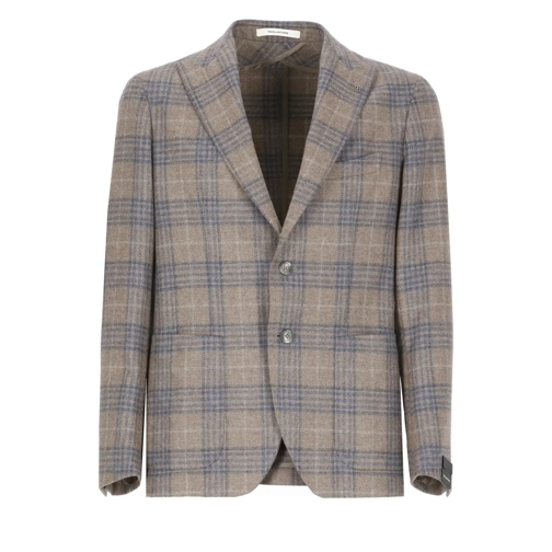 Tagliatore Blazer Tartan Jacket Brown