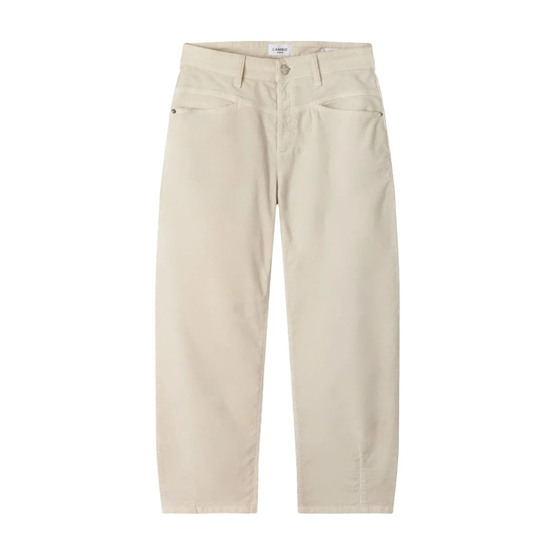 Cambio Jeans Cordhose aus Baumwoll-Mix weiß