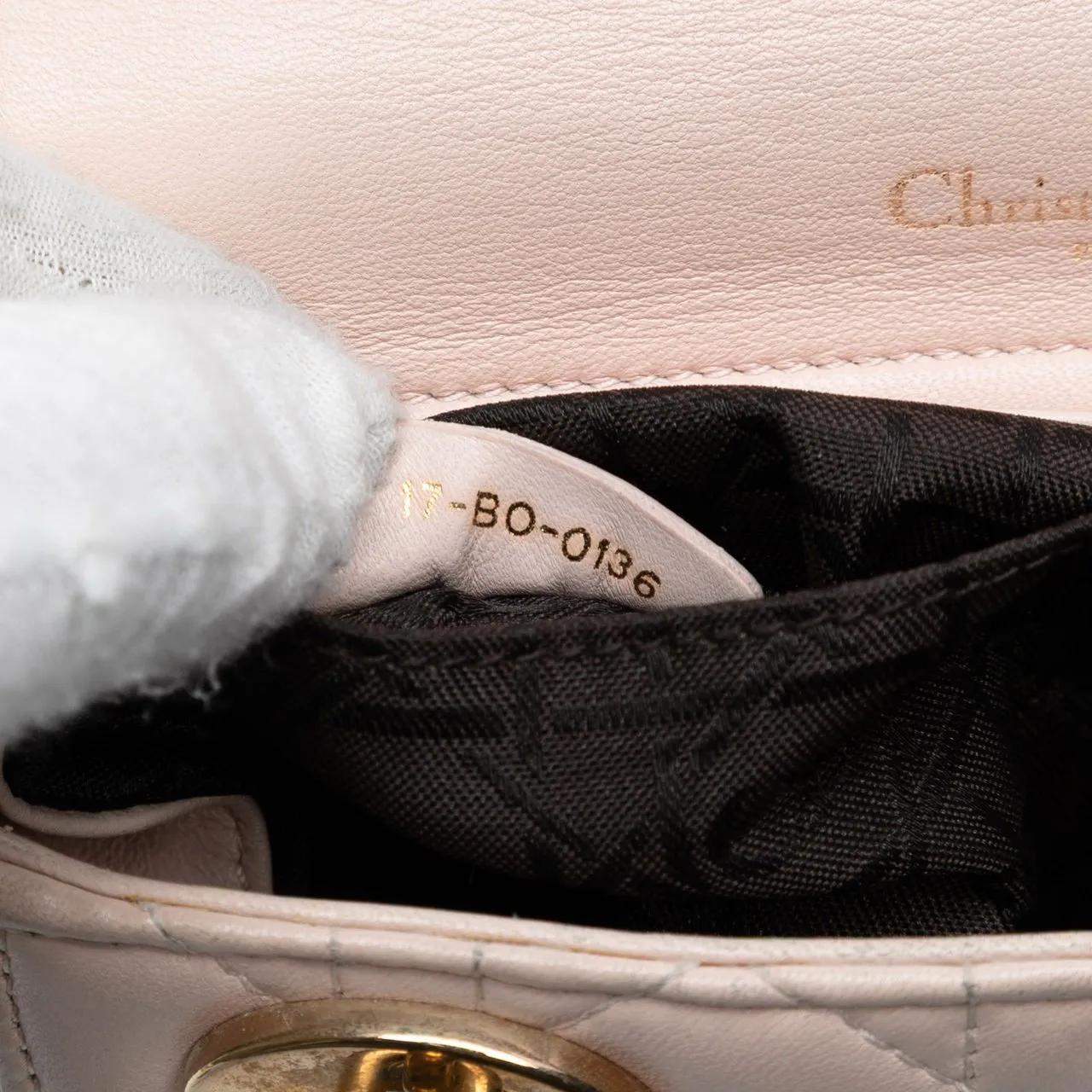 Thumbnail - Christian Dior Hobo Bags - Lambskin Cannage Lady Dior Double Chain Bag - Gr. unisize - in Gold - für Damen