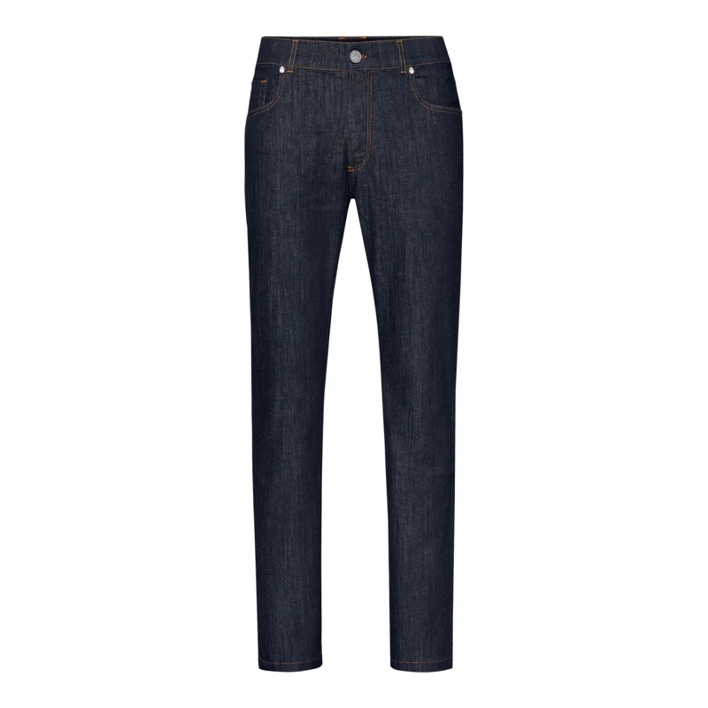 BILLIONAIRE Jeans mit geradem Bein Jeans Regular Fit Double B dunkel-blau