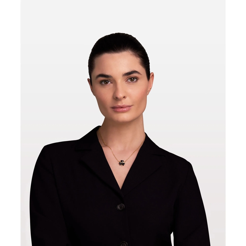 Furla Mittellange Halskette Halskette Furla Flora schwarz(Image 4)