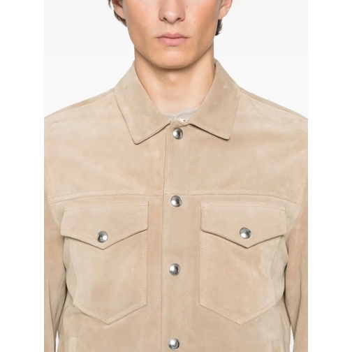 Eleventy Veste de transition Taupe Calf Suede Jacket Neutrals (Image 5)