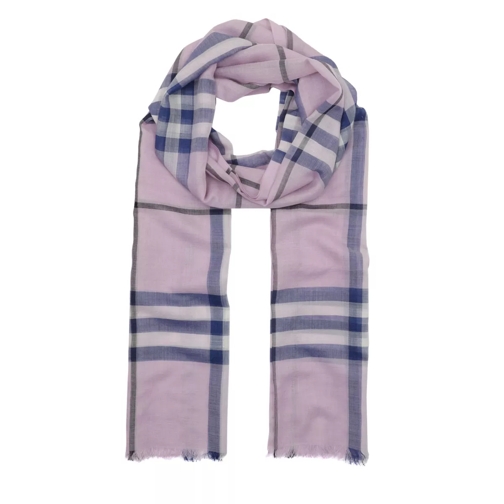 Burberry Vintage Check Lightweight Wool Silk Scarf Lilac Tunn sjal