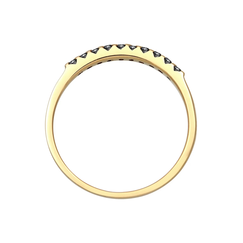 Elli Ring Ring Geo Schwarzer Diamant (0.15 ct.) 375 Gelbgold gold(Image 3)
