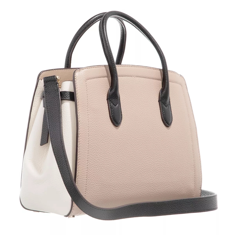 Kate Spade New York Tote Knott Colorblocked Pebbled Leather Medium Satchel Kraft Paper Multi(Image 4)