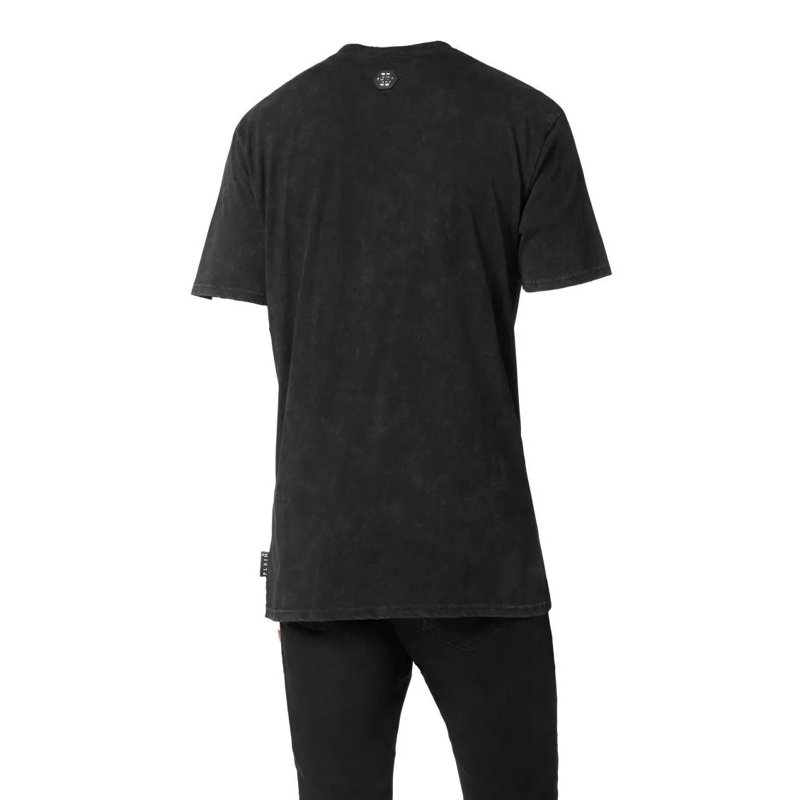 Philipp Plein T-Shirt T-Shirt Racing Mit Schmucksteinen schwarz