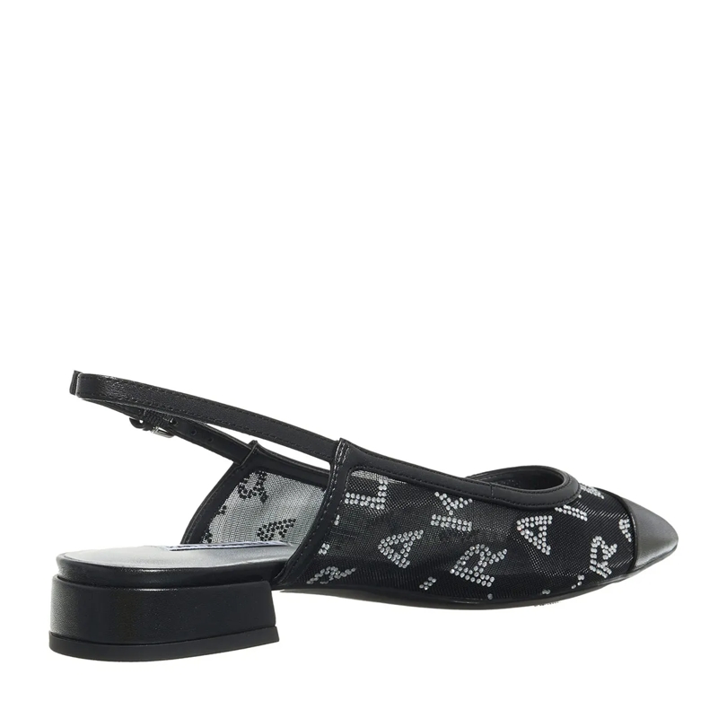 Karl Lagerfeld Sandalen Kerrie Rhinestone Sling Black Mesh W/Silver(Image 4)