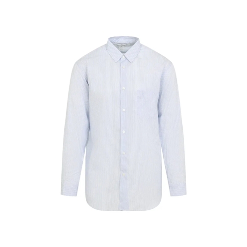 Comme des Garcons Hemden Light Blue And White Cotton Stripe Shirt Blue