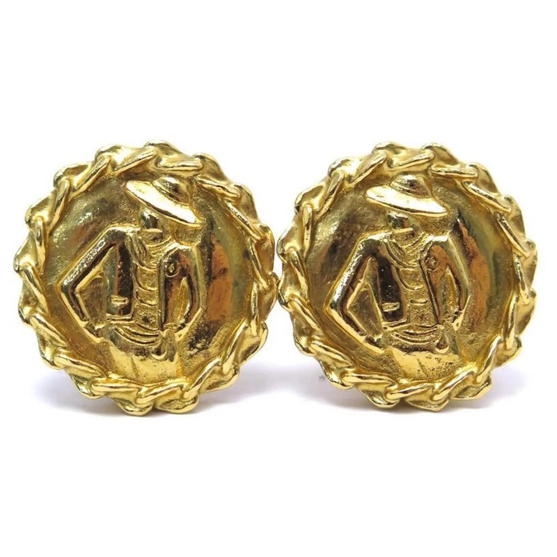 Chanel Ohrstecker Vintage Chanel Ohrringe 1994 GABRIELLE COCO METALL gold