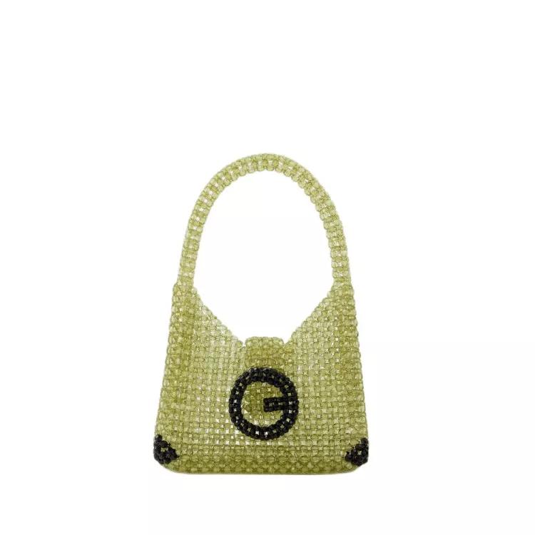 Germanier Crossbody Bags - Beaded Hobo Bag - Beads - Green/Black - Gr. unisize - in Grün - für Damen