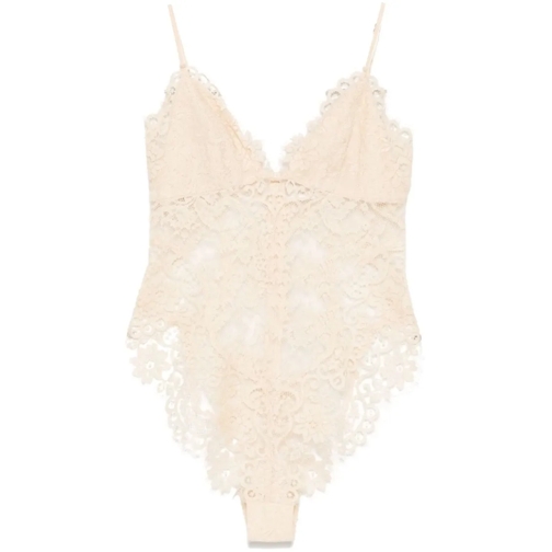 Zimmermann  Illustration Lace Bodysuit Neutrals