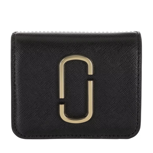 Marc Jacobs Small The Snapshot Wallet Leather Black/Chianti Bi-Fold Portemonnee