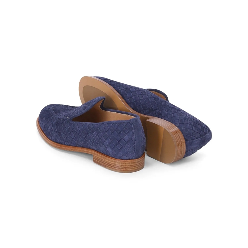 Jubile' Chaussures à lacets Loafers aus Veloursleder blau(Image 2)