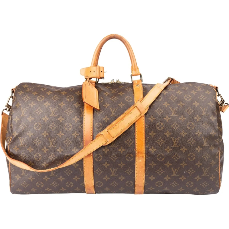 Louis Vuitton Tote Louis Vuitton Canvas Monogram Keepall 55 Bandoulie braun