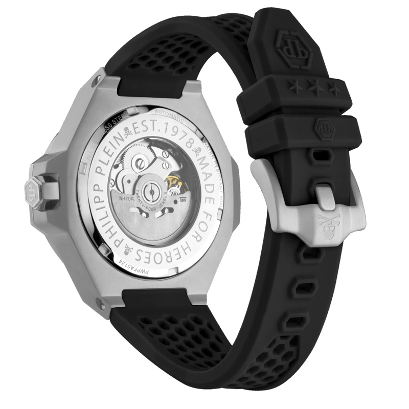 Philipp Plein Quarzuhr Quarz-Analoguhr Plein $Keleton Royal silber(Image 2)