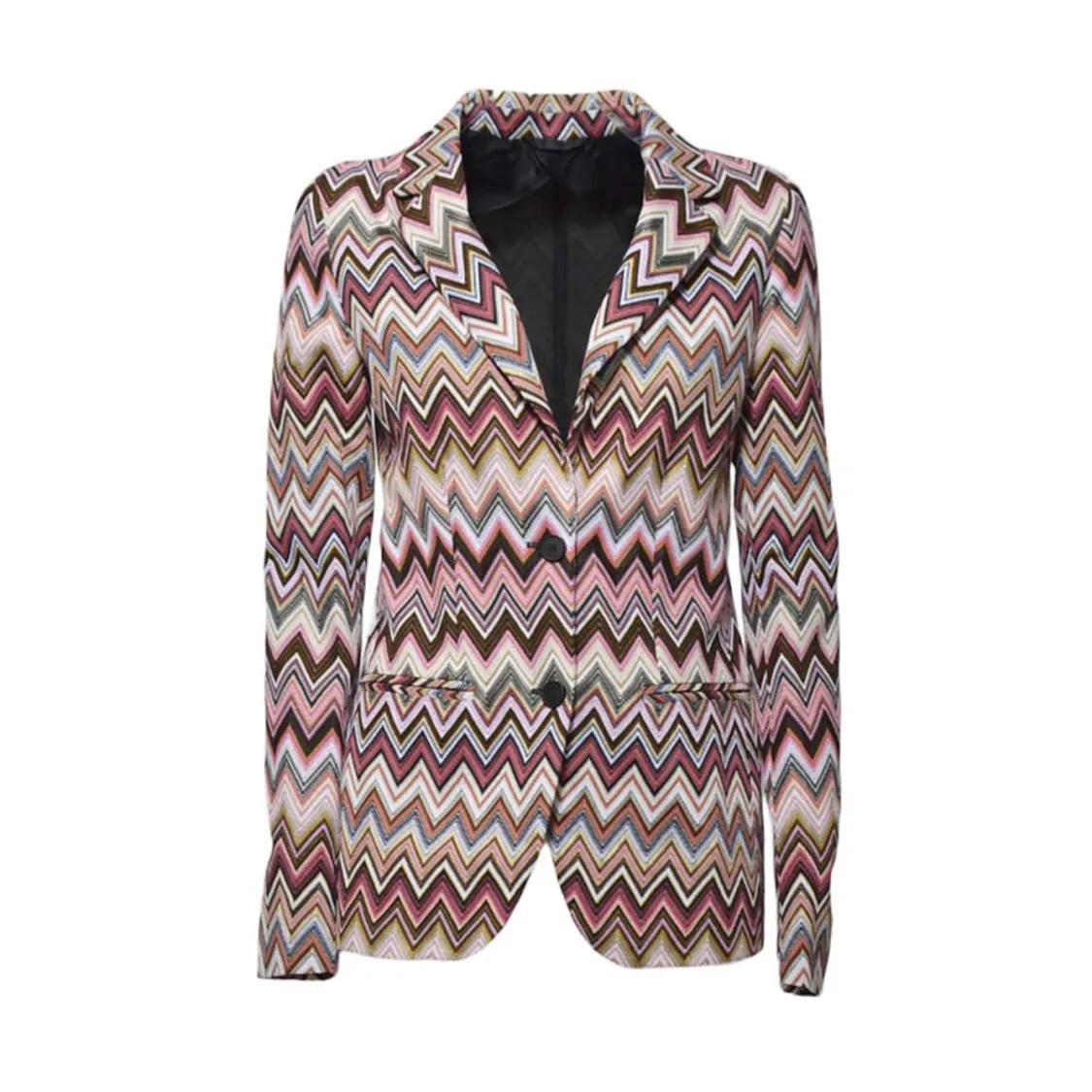 Thumbnail - Missoni - Single Breasted Blazer - Größe 40 - bunt