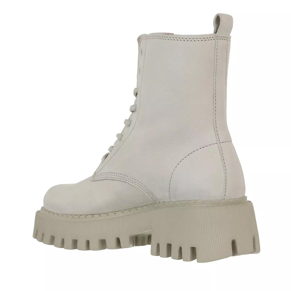 Toral Lace-Up Boot With Track Sole White