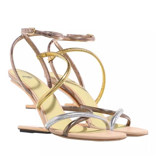 Fendi Strappy Sandals Metallic Colors Riemchensandale