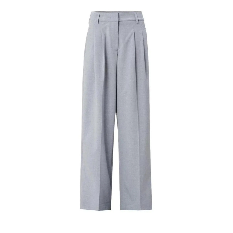 True Religion Hose - Gerades Bein- Buntfalte- Bügelfalte- Unifarbe grau