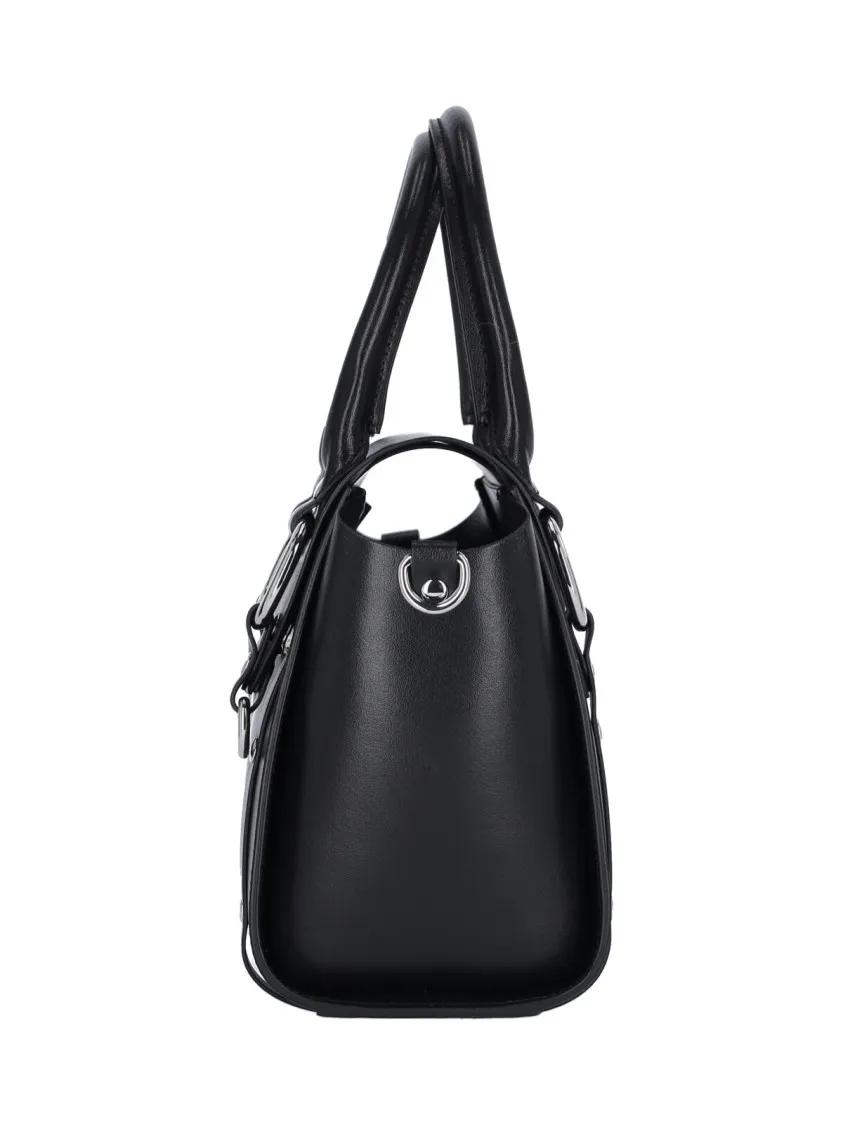 Thumbnail - Vivienne Westwood Crossbody Bags - Structured Black Handbag With Iconic Logo Detail - Gr. unisize - in Schwarz - für Dam...