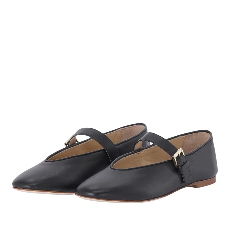 Fabio Rusconi Schnürschuhe Ballerinas aus Leder schwarz