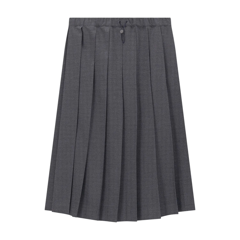 Fabiana Filippi Maxirok Plissierter Midirock aus Wolle grau