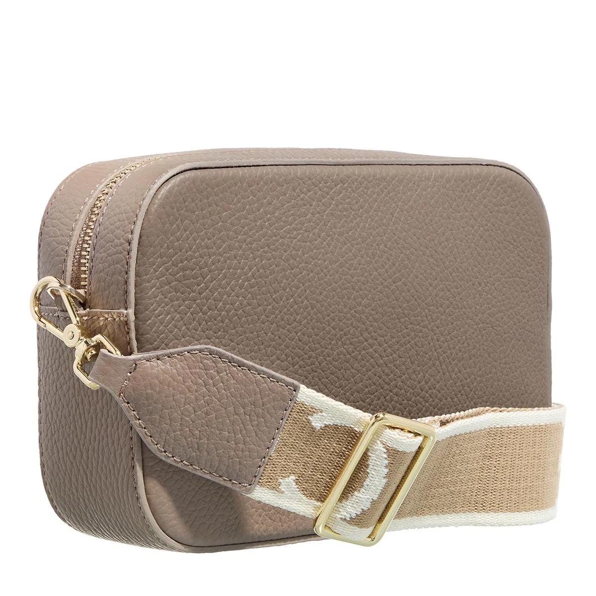 Coccinelle Beige Leren Schoudertas met Afneembare Band Beige Dames