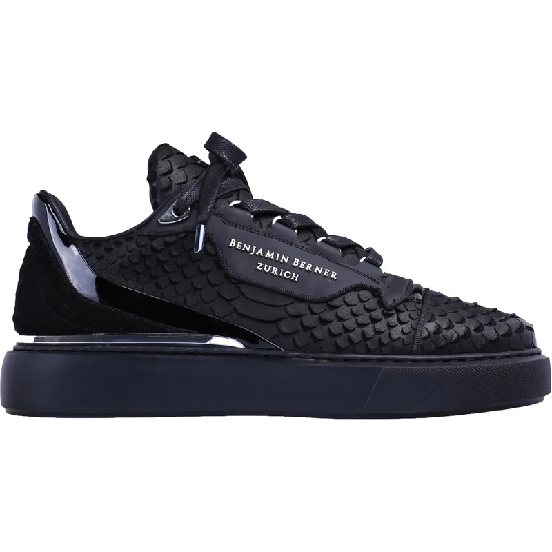BENJAMIN BERNER Sneaker basse Benjamin Berner Python Cut Sneakers Zwart Raphael  schwarz