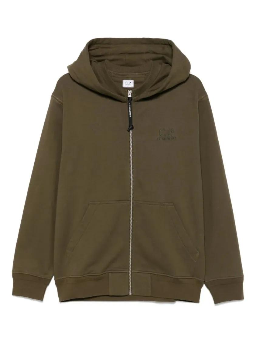 Thumbnail - CP Company - Logo-Embroidered Hoodie - Größe M - grün