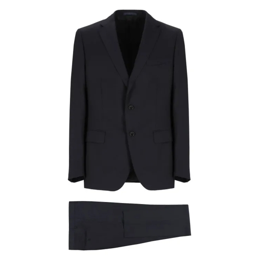 Emanuela Caruso Black Wool Suit Black 