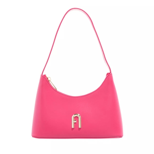 Furla Furla Diamante Mini Shoulder Bag Pop Pink Hoboväska