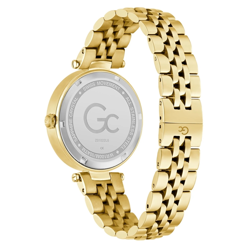 GC Quarzuhr Quarz-Analoguhr Gc Flair Crystal gelb(Image 4)