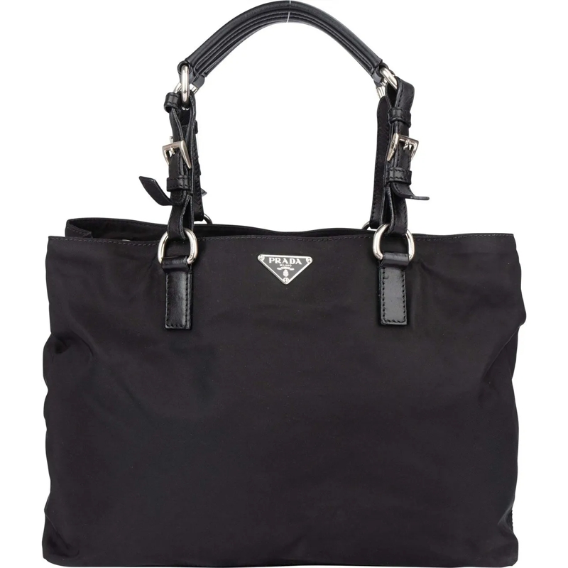 Prada Schultertasche Prada Black Nylon Triangle Handbag mehrfarbig