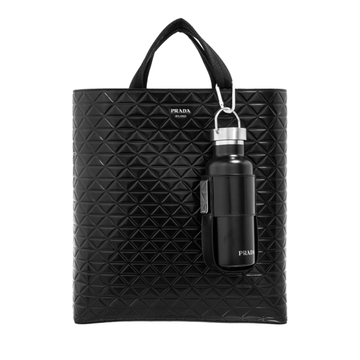 Prada Tote Bag Black Rymlig shoppingväska