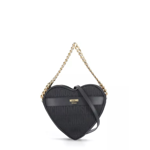 Moschino Shoulder Bag With Logo Black Schultertasche