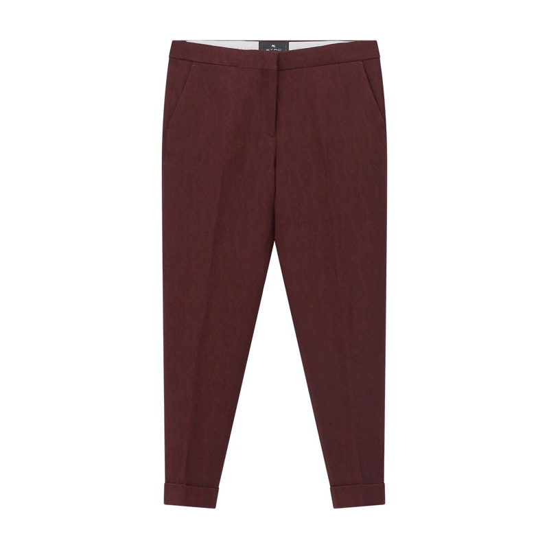 Etro Stoffhose Hose aus Woll-Mix rot