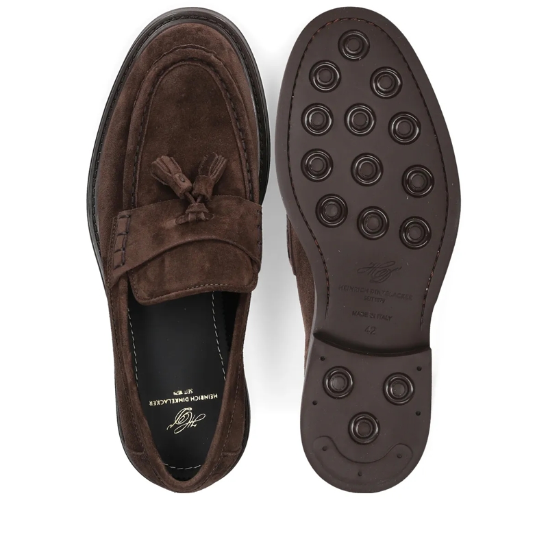 Heinrich Dinkelacker Mocassin Loafer Florenz Plain V dunkel-braun(Image 4)