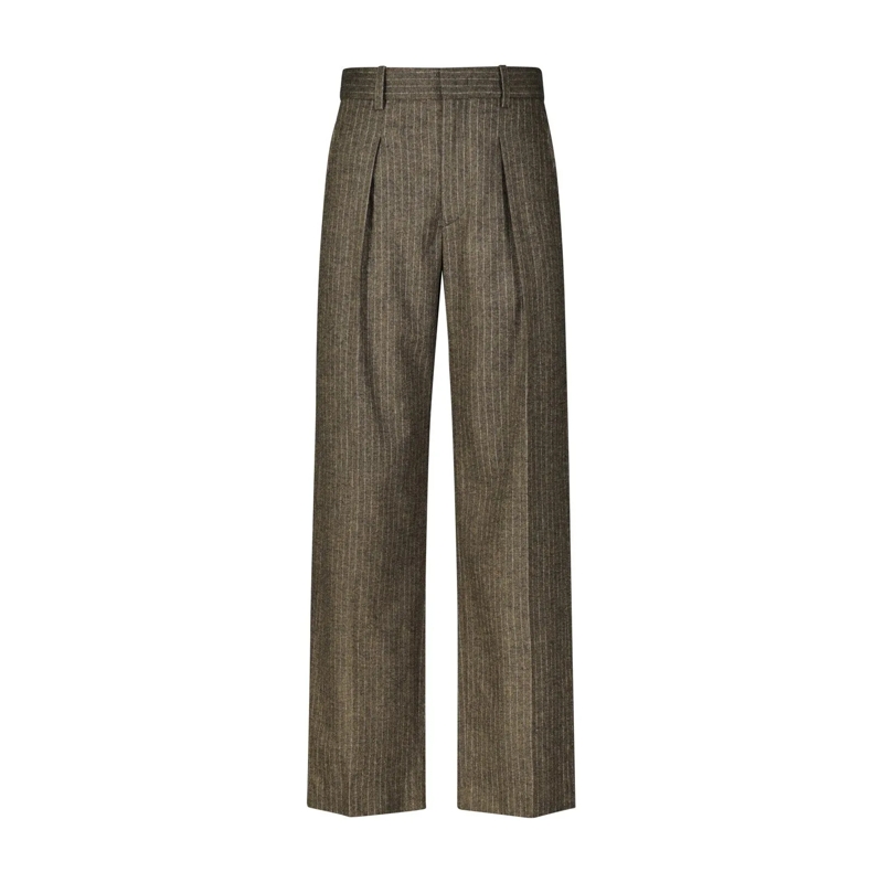 Isabel Marant Pantalons décontractés Stoffhose Lisetta mit Nadelstreifen Dunkelbraun