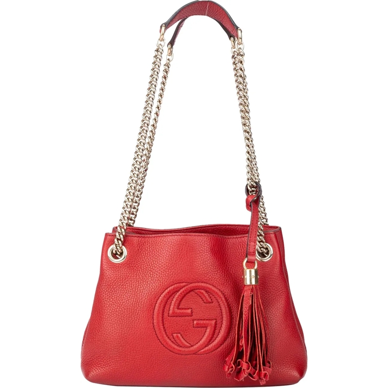 Gucci Schultertasche Gucci Rosso Leather GG Soho Crossbody Bag mehrfarbig