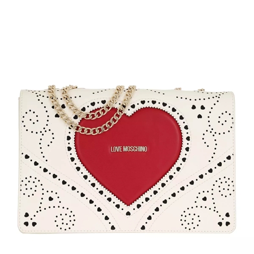 Love Moschino Handle Bag Bianco/Rosso Sac à bandoulière