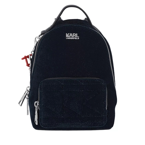 Karl Lagerfeld Karl X Kaia Velvet Mini Backpack Navy Ryggsäck