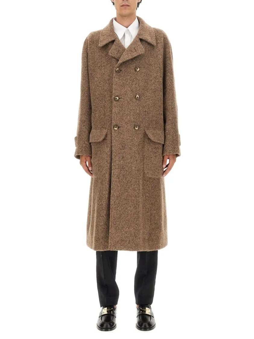 Thumbnail - Dolce&Gabbana - Double-Breasted Coat - Größe 50 - braun
