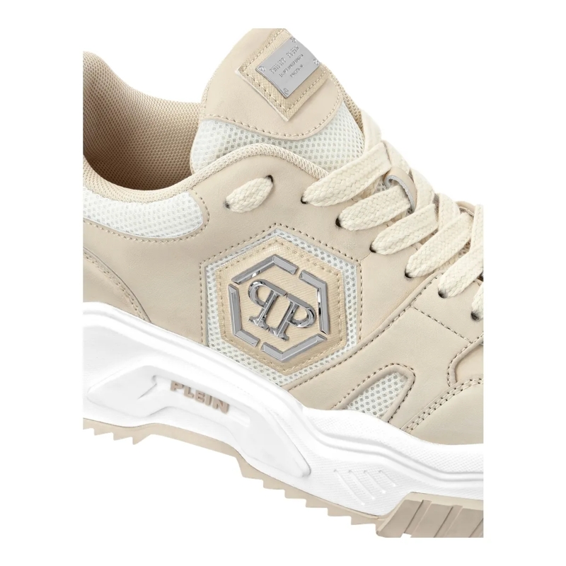 Philipp Plein Low-Top-Sneaker Lo-Top Turnschuhe Hexagon beige(Image 4)
