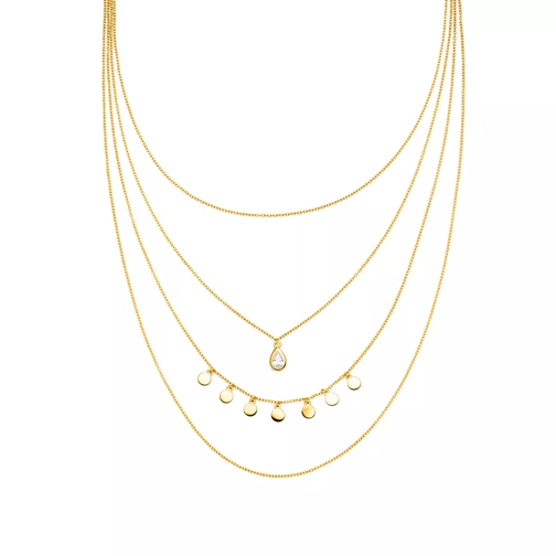 Leaf Necklace Platelet Silver Gold-Plated Collier long