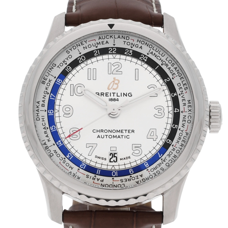 Breitling Automatikuhr Aviator Silber
