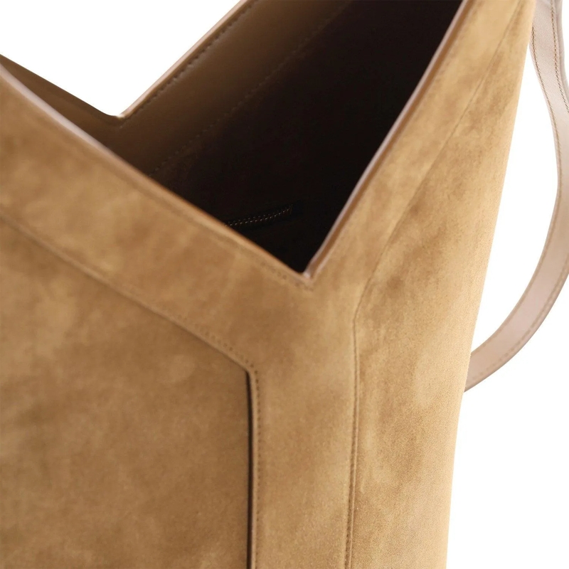 Saint Laurent Bucket Bag Handtasche aus Veloursleder braun(Image 4)
