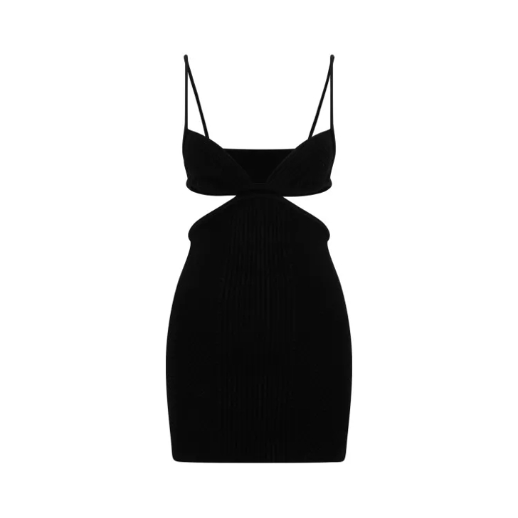 Black cut out dress short clearance