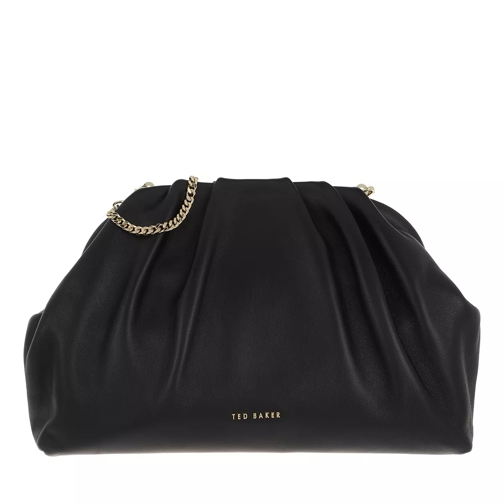 Ted Baker Abyo Gathered Leather Clutch Bag Black Pochette